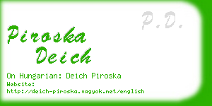 piroska deich business card
